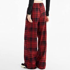 Discover the epitome of grunge fashion with our Red Plaid Women Pants — a bold expression of individuality and style. Immerse yourself in the rebellious spirit of the '90s with these high-quality, red plaid pants. Free shipping in the US and worldwide. Crafted from premium cotton materials, these pants are not just an outfit; they are a statement. Here's why you need them in your wardrobe: S – Length: 98 cm (38.58 in); Waist: 66 cm (25.98 in); Hips: 100 cm (39.37 in) M – Length: 99 cm (38.98 in); Waist: 70 cm (27.56 in); Hips: 104 cm (40.94 in) L – Length: 100 cm (39.37 in); Waist: 74 cm (29.13 in); Hips: 108 cm (42.52 in) XL – Length: 101 cm (39.76 in); Waist: 78 cm (30.71 in); Hips: 112 cm (44.09 in) 2XL – Length: 102 cm (40.16 in); Waist: 82 cm (32.28 in); Hips: 116 cm (45.67 in) 3XL – Plaid Cargo Pants, Pants Grunge, Red Plaid Pants, Kawaii Swimsuit, Dark Academia Clothing, Anime Lingerie, Cottagecore Fashion, Aesthetic Red, Kawaii Dress