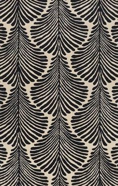 an abstract black and white pattern on fabric