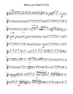 merry go round of life sheet music