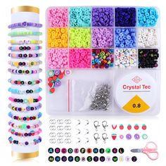 the craft kit includes beads, scissors and other items to make it look like they are made out of plastic