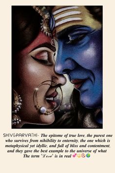 an image of two people kissing each other with the caption'shivranatha '