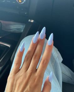 Ongles Baby Blue, Nails Elegant, Blue Acrylic Nails, Subtle Nails, Casual Nails, Franklin Tn, Nails Gel