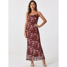 This stunning maxi dress is designed to make a bold statement at any cocktail event or special occasion. The dress features stretchy mesh fabric and a figure-hugging bodycon silhouette that accentuates your curves in all the right places. The mesh detailing adds a touch of charming to the dress, while the flower overlays provide an elegant and feminine touch. It gracefully flows as you walk, creating a mesmerizing effect. The women's mesh floral sleeveless bodycon cocktail maxi dress combines gl Bodycon Maxi Dress For Summer Prom, Spring Bodycon Mesh Maxi Dress, Spring Bodycon Mesh Dress Maxi Length, Summer Prom Mesh Maxi Dress, Summer Prom Maxi Bodycon Dress, Summer Prom Bodycon Maxi Dress, Summer Prom Maxi Length Bodycon Dress, Fitted Sleeveless Mesh Prom Dress, Sheer Maxi Dress For Summer Prom