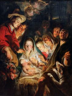 an image of a nativity scene with baby jesus