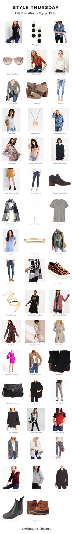 Transitional Fall Fashion - Top 50 Picks | Annie Johnson - Design Love Life Famous Fashion Quotes, I Love Summer, Torn Jeans, Fall Transition, Fashion Design Sketches, Fashion Top, Fashion Quotes, Top 50, Fashion Sketches