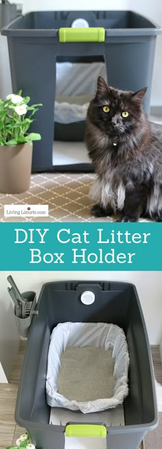 the diy cat litter box holder