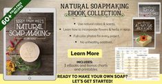 the natural soap making book collection is now available for preordganizing use on ipads