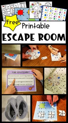 printable escape room for kids with pictures and instructions to help them learn how to use the