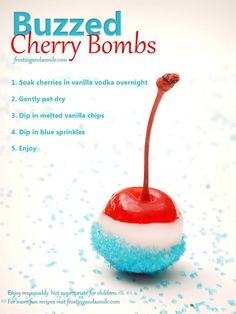 Buzzed Cherry Bombs Sommer Mad, Pink Starburst, Jello Shot, Vanilla Vodka, Shot Recipes