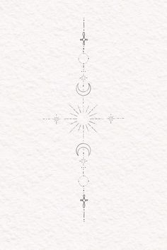 a white paper with a cross drawn on it