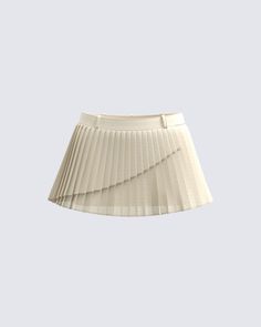 It's the little things that matter... like this little cream crepe pleat skirt ✨ Embrace the sweeter things in life with this versatile look made from a suiting fabric, complete with a mid-rise fit, pleated details, an A-line shape, fixed wrap details, and an invisible zipper at side seam 🤍 Model Clothes, Pleated Fashion, Dr Closet, Things That Matter, Pleat Skirt, Suiting Fabric, Italian Summer, Date Outfits, Cute Skirts