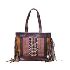 Experience the beauty of our handcrafted kilim handbag. Meticulously made with care and attention to detail, this fashionable accessory seamlessly blends traditional craftsmanship with modern sophistication. Elevate your style with our Kilim handbag and stand out wherever you go. S P E C I F I C A T I O N S  MATERIAL: Leather & Kilim  CONSTRUCTION: Handmade SIZE GUIDE:W38cm x H 30cm x D13 (15" x 12" x 5") ⓘ  This is a handmade item, it may have some imperfections.  ✳️ View the entire range of ou Bohemian Hand-tooled Brown Bag, Kilim Bag, Boho Bags, Vintage Kilim, Warm Colors, Purses And Handbags, Leather Bag, Genuine Leather, Fashion Accessories