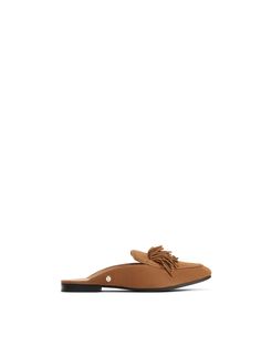 The Tuddenham Fringed Mule - Tan Suede