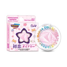 Manga Collection Twinkle Twinkle Highlighter: Sawa-Chan's Heart  Rude Cosmetics Chromatic Color, Magnesium Stearate, Manga Collection, Premium Ingredients, Twinkle Twinkle, Highlighter, Natural Beauty, Manga Anime, Makeup Looks