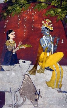 Lord Krishna And Radha, Krishna And Radha, Pichwai Art, Bengali Art, Indian Tapestry