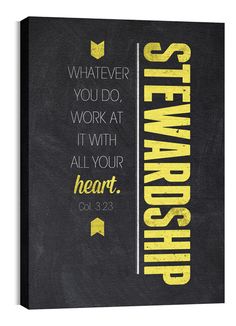 a black canvas with yellow lettering that says, whatever you do work at it with all your heart