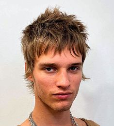 40 Trendy Wolf Cut Hairstyles For Men in 2023 Short Layered Wolf Cut, Wolfcut Men, Layered Wolf Cut, Wolf Cut Hairstyles, Short Punk Hair, Wolf Haircut, Shaggy Hair, Cut Hairstyles, Medium Curly