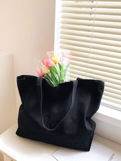 Bag For Love - Minimalist Large Capacity Shoulder Tote Bag - Women Tote Bags Product Description Style Fashionable Color Black Quantity 1 piece Pattern Type Plain Bag Size Large Type Shoulder Tote Bag Material Canvas Composition 100% Cotton Size Chart INCH CM Size Bag Width Bag Height Bag Length one-size 3.9 13.8 16.9 Size Bag Width Bag Height Bag Length one-size 10 35 43 Similar Products h2 { text-align: center; } .red-box { width: 100%; display: flex; flex-direction: row; flex-wrap: wrap; just Simple Large Capacity Solid Canvas Bag, Everyday Black Bucket Canvas Bag, Black Bucket Canvas Bag For Shopping, Trendy Solid Canvas Shopping Bag, Casual Black Bucket Canvas Bag, Large Capacity Simple Canvas Bag, Trendy Black Bag With Solid Color, Large Capacity Black Cotton Bag, Simple Large Capacity Black Bag