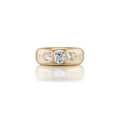 Era - Contemporary, by The Moonstoned Materials - 18k Gold & Diamonds (OMC approx. 1.12ct (GIA # 2175391939), Accent Peruzzis 0.80tcw) Weight - 18.59 Grams Size - 7