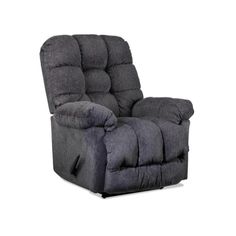 the reclining chair is upholstered and ready to be used in any room