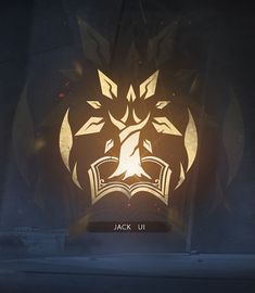 the logo for jack u is shown in front of a dark background