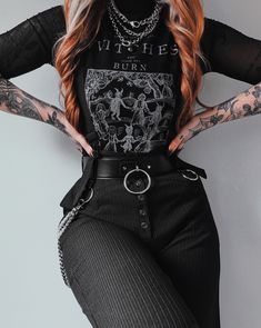 Honour your ancestors 🖤  The Salem Tee is now back in stock 🖤  https://www.disturbia.co.uk/collections/womens-new  📸 @kllsym  #disturbiaclothing #disturbiacommunity #altfashion #gothicfashion #disturbiasalemtee Goth Style Women, Disturbia Outfit, Gio Outfits, Adult Goth Fashion, Casual Corset Outfit, Salem Outfits, Soul Outfit, Disturbia Clothing, Rustic Outfits