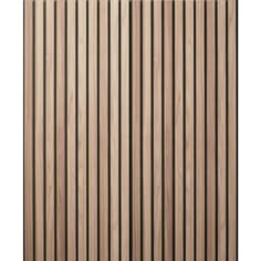 a wooden paneled wall with vertical slats