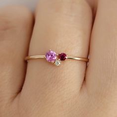 "Pink Sapphire Cluster Ring, 14k Gemstone ring, Multi stone ring, 14k Solid Gold Pink Sapphire And Diamond Ring, Dainty Ring, Pink Ring Features:  * Made to Order. * Made in NYC. * Gold: Solid 14K( Also available in18K) * Width of band: 1.3mm * Choice of Gold: Yellow Gold, White Gold, Rose Gold. * Gem Stone: Pink Sapphire & Ruby , Mined  Diamond  * Round Pink Sapphire :3mm * Round Ruby : 2mm * Round Genuine Diamond 1.5mm * Color-Clarity: G Color SI Clarity * Prong setting * Can be customized wit 14k Gold Birthstone Cluster Ring, 14k Rose Gold Diamond Ring With Gemstone For Promise, 14k Rose Gold Sapphire Promise Ring, Cluster Diamond Ring With Birthstone For Gift, 14k Gold Cluster Ring Gift, Cluster Diamond Ring With Birthstone As Gift, 14k Gold Three Stone Cluster Ring, 14k Rose Gold Ruby Ring, Cluster Birthstone Diamond Ring For Gift