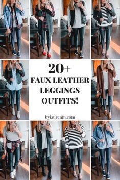 Leather Leggings Outfit Fall, Black Leather Leggings Outfit, Leather Leggings Outfits, Casual Leggings Outfit, Lederhosen Outfit, Faux Leather Leggings Outfit, Outfits Leggins, Leggings Outfit Winter, Leggings Outfit Fall