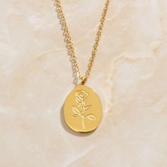 *NEW IN Details:   Total length 40.5cm+5cm   Pendant 2cm x 1.4cm   18k Gold Plated   FREE Insured Shipping (Worldwide) Flower Circle, Rose Necklace, Hypoallergenic Jewelry, Gold Flower, Timeless Jewelry, Circle Pendant, Gold Flowers, Necklace Gold, Jewelry Care