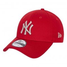 New Era NY Yankees Essential 9Forty Cap - Red Collegiate Sports Baseball Cap With Curved Visor, Collegiate Baseball Cap With Curved Visor For Sports, Sports Team Logo Cap, Collegiate Style Sports Visor Baseball Cap, Collegiate Sports Visor Baseball Cap, Collegiate Sports Baseball Cap With Visor, Collegiate Style Visor Baseball Cap For Sports, Red Fitted Hat For Sports With Curved Visor, Red Fitted Hat With Curved Visor For Sports