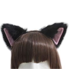 PRICES MAY VARY. Type: Cat fox long fur ears headband for anime cosplay Party costume maid accessories Material: faux fox fluff and alloy; Long faux fur is ultra soft and gives the ears a realistic feel Size: approx. 10x10cm; Color: Black fluff with Pink Inside; One size fit most, the position of ears can be adjusted Perfect headwear or prop for Anime cosplay party costume, Masquerade, Christmas, Halloween, Carnival, School Performance, etc. Easy to wear, unique design headwear, make you more ch Anime Cat Ears, Catwoman Cosplay, Cat Ears Headband, Ear Hair, Ears Headband, Headband Wigs, Cute Cosplay, Headband Styles, Ear Headbands