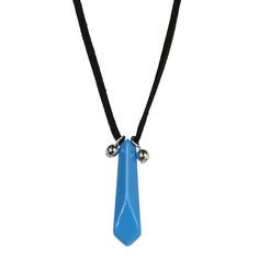 Unleash the power of the iconic First Hokage with the Naruto Shippuden Tsunade Blue Crystal Charm Necklace. This exquisite piece captures the essence of Hashirama Senju's legendary necklace, crafted with a luminous blue crystal that is said to enhance the wearer's mystical abilities.

- Material: Blue crystal gem with a black cord
- Size: Adjustable slide sizing up to 26 inches
- Color: Black cord with blue crystal
- Gender: Female
- Age Group: Adult

Perfect for fans of the Naruto series, this Blue Necklace With Adjustable Length For Gifts, Blue Adjustable Amulet Jewelry, Adjustable Blue Amulet Jewelry, Blue Adjustable Amulet Necklace, First Hokage, Hokage Tsunade, Gold Dipped Rose, Face Gems, Chunky Chain Necklaces