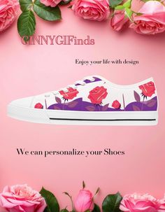 Step into elegance with our Floral Sneakers, designed to add a touch of charm to any outfit. Featuring beautiful rose designs and vibrant flower patterns, these sneakers are perfect for a variety of occasions. Key Features: Chic Floral Design: Adorned with stunning rose motifs, making them a stylish choice for any floral lover. Bridal and Bridesmaids' Shoes: Ideal as bridal shoes or matching bridesmaids' sneakers for a cohesive wedding look. Bachelorette Party Ready: Perfect for a fun bachelorette party, combining comfort and style for all-night festivities. Comfortable Low Top: These women's low top sneakers are designed for all-day wear, ensuring you stay comfortable while looking fabulous. Elevate your footwear collection with our Floral Sneakers--perfect for weddings, celebrations, or Bridesmaids Sneakers, Bridemaids Shoes, Brides Maid Shoes, Party Sneakers, Flower Sneakers, Shoes Matching, Bridesmaids Shoes, Matching Bridesmaids, Awesome Bachelorette Party