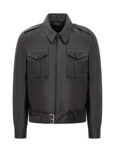 Outside:, 84% Wool, 16% Silk -, 100% Silk, 100% Leatherlining:, 100% Cupro Tom Ford Leather Jacket, Tom Ford Jacket, Tom Ford Leather, Black Toms, Silk Jacket, Field Jacket, Mens Outerwear, Tom Ford, Down Jacket