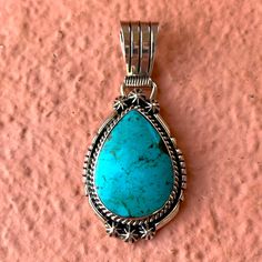 Genuine Turquoise Pendant Gorgeous Work Running Bear Company Sterling Silver Artist Made Bundle For Discount Follow For Huge Update Traditional Blue Turquoise Necklace, Traditional Turquoise Jewelry With Large Pendant, Circle Stone Necklace, Turquoise Gemstone Square Pendant Jewelry, Gold Knot Bracelet, Handmade Choker Necklace, Western-style Turquoise Necklace With Large Pendant As Gift, Herkimer Diamond Necklace, Druzy Pendant Necklace