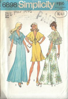 two women's dresses, one in yellow and the other in blue