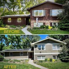 before and after pictures of a house in the suburbs