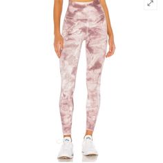 Size: Xs/S New With Tags Spring High Rise Workout Pants, Tie Dye Leggings, Sugar Plum, Free People Movement, Free People Pants, Colorful Leggings, Color Purple, Plum, Pant Jumpsuit