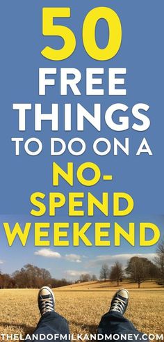 Excellent!! I SO needed some tips for saving money so these ideas of things to do on a no spend weekend are great! It's always a challenge to think of no spend activities with kids or with friends, so it's amazing to have these 50 ideas, especially when I'm desperately trying to embrace frugal living and save money! #savemoney #weekend #financialfreedom #personalfinance #budget #frugal #hacks #tips #inspiration #save #money #finances #advice #ideas #weekendvibes No Spend Activities, No Spend Weekend, Activities With Kids, Tips For Saving Money, No Spend, Saving A Marriage