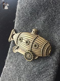 Airship Mens Gift Tie Clip By Arcanum By Aerrowae - Steampunk Gold Tie Clip for Cosplay - Groom cufflinks and tie clips (*Amazon Partner-Link) Gold Tie Clip, Mens Steampunk, Steampunk Home, Steampunk Airship, Groom Cufflinks, Gold Tie, Mens Fashion Business, Vintage Steampunk, Mens Tie