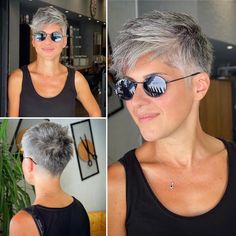 60 Hair, Short Sassy Hair, Short Hair Trends, Short Hair Undercut, Short Grey Hair, Blonde Pixie Haircut, Edgy Short Hair