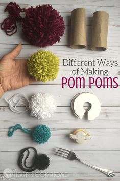 different ways of making pom poms