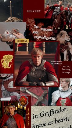 a collage of photos with some people dressed in medieval costumes