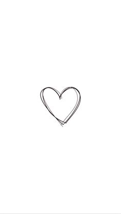 a drawing of a heart on a white background