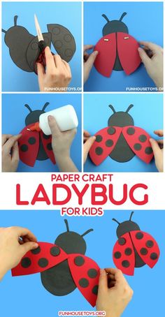 ladybug paper craft for kids to make