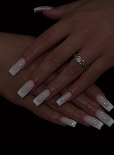 White On Milky White Nails, Milky White French Tip Nails Acrylic, Nail Inspo Acrylic White, Milk White French Tip Nails, Nails White On White, French Tip Acrylic Nails White, White On White French Tip Nails, Milky White Nails French, French White Tip Nails