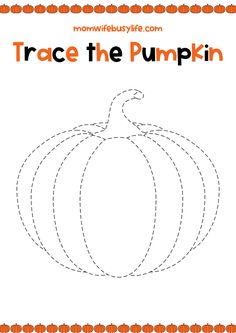 trace the pumpkin for kids to practice their handwriting and writing skills with this free printable worksheet