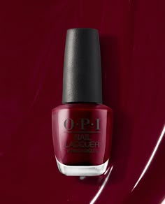 A rich, intoxicating wine-red nail polish. Opi Malaga Wine, Burgundy Nail Polish, Malaga Wine, Opi Red, Nail Base Coat, Wine Nails, Purple Nail Polish, Cherry Nails, Red Nail Polish