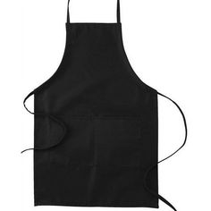 a black apron on a white background